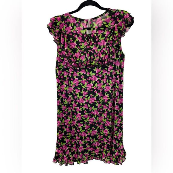 NWT ModCloth Jam Packed on the Prairie Black Raspberry Print Mini Dress Size M - Picture 4 of 10